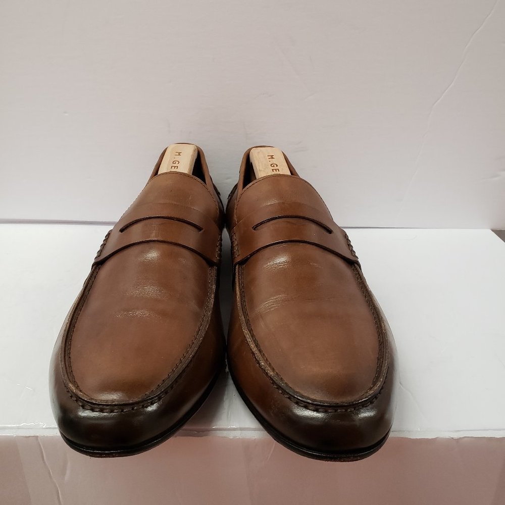 M. Gemi Dress Shoes Leather Loafers Sz 43 Brown